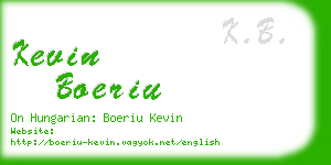 kevin boeriu business card